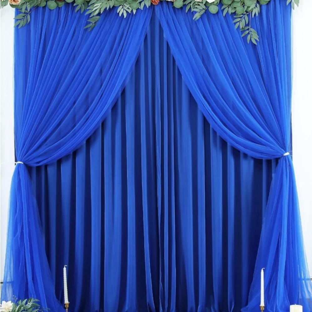 Tulle Backdrop Curtains for Party Photo Drape Backdrop 5 ft X 10 ft
